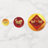 Confettis Chinois FU Luck lantern Cheval Année saluant Conf (Devant)