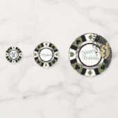 Confettis Chip de Poker de Casino Anniversaire - Vert (Devant)