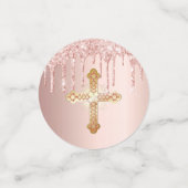 Confettis Christening rose or parties scintillant gouttes ph (Petit recto)