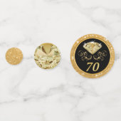 Confettis Christian Black Gold Custom 70e anniversaire Confe (Derrière)