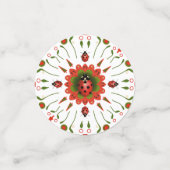 Confettis Christmas Ladybug Party Red White Green Table  (Petit recto)