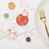 Confettis Chute d'action de grâce des fleurs sauvages orange (Groupe)