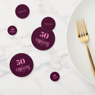 Confettis Cinquante et fabuleux fête d'anniversaire en Bourg