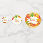 Confettis Citation d'action de grâce Orange Fall Feuilles de (Devant)