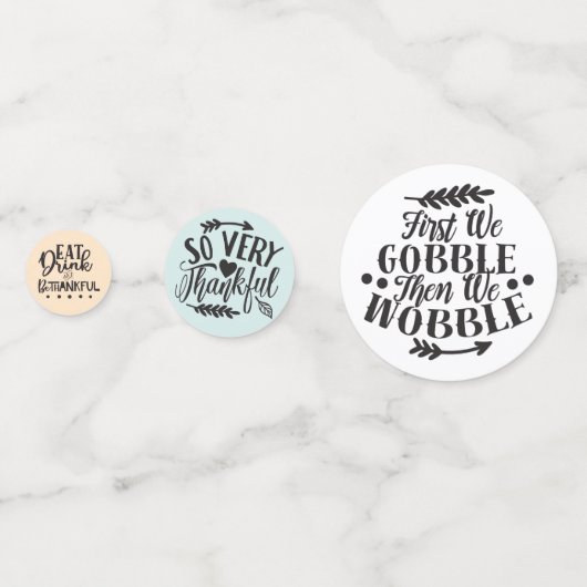 Confettis Citations d'action de grâces modernes Feuilles d'a (Derrière)