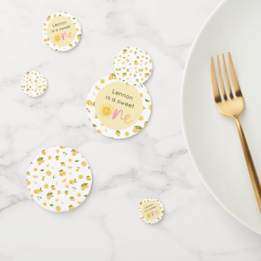 Confettis Citron sucré un anniversaire (Groupe)