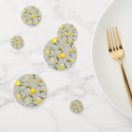 Confettis citrons aquarelle 18 (Groupe)