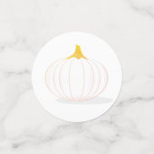 Confettis Citrouille blanc Jumeaux d'automne Baby shower Con (Petit recto)