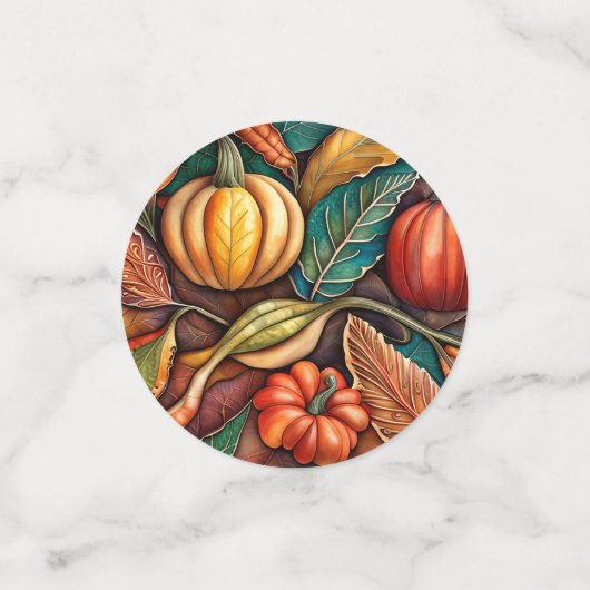 Confettis Citrouille Festif des récoltes d'automne Scatter t (Petit recto)