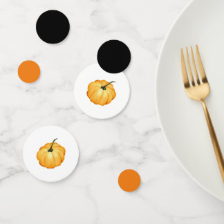 Confettis Citrouille noir et orange