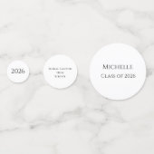 Confettis Classe de 2025 Sunflower Jaune Graduation (Derrière)