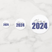 Confettis Classe de Parties scintillant bleu marine de 2024 (Devant)