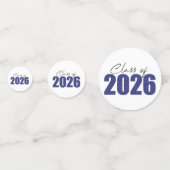 Confettis Classe de Parties scintillant bleu marine de 2026 (Devant)