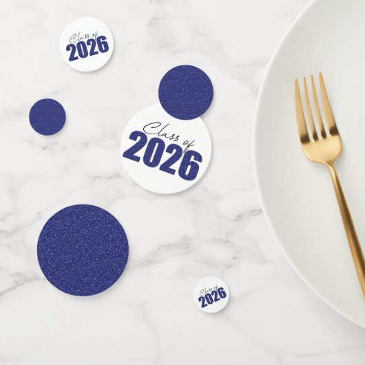 Confettis Classe de Parties scintillant bleu marine de 2026 (Groupe)