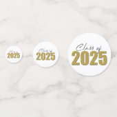 Confettis Classe de Parties scintillant d'or de 2025 (Devant)