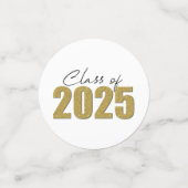 Confettis Classe de Parties scintillant d'or de 2025 (Petit recto)