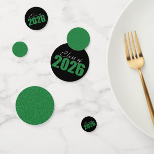 Confettis Classe de Parties scintillant verte de 2026