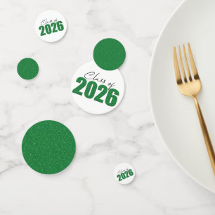 Confettis Classe de Parties scintillant verte de 2026