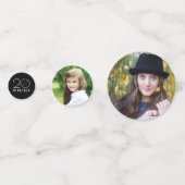 Confettis Classe de photos des diplômés de 2019 | Noir et bl (Devant)