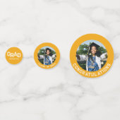 Confettis Classic Jaune Personnalisé Grad Photo Grad Grad Gr (Devant)