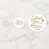 Confettis Classy Gold 50e Anniversaire Merci (Derrière)