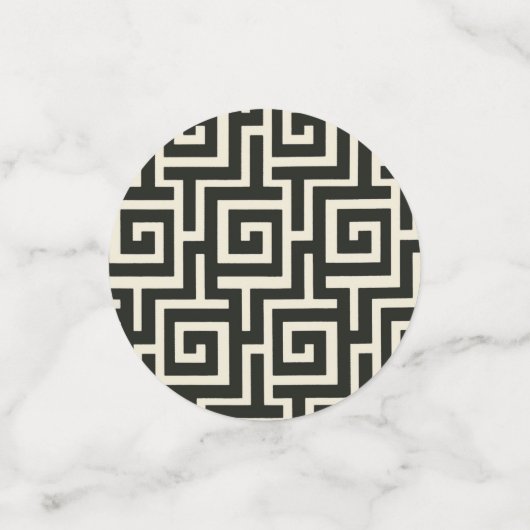 Confettis Clé grecque noir (Petit recto)