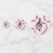 Confettis Climacic G Clef Music Rose (Devant)