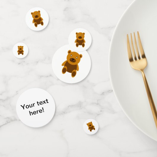 Confettis Clipart nounours Brown (Groupe)