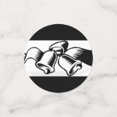 Confettis Cloches Mariages Noir Et Blanc (Petit recto)