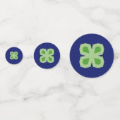 Confettis Clovers géométriques à quatre feuilles sur Confett (Derrière)