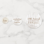 Confettis Clubs de golf Brown et blanc Vintage (Devant)