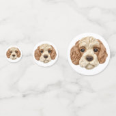 Confettis Cockapoo Chien 3D Inspiré (Derrière)