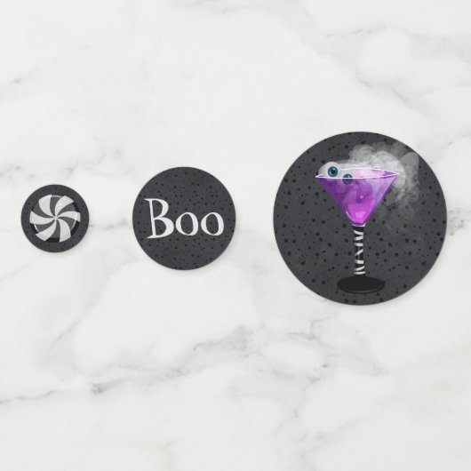 Confettis Cocktail d'Halloween violet et vert (Devant)