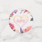 Confettis Coeur baby shower (Petit recto)