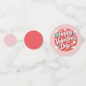 Confettis Coeur coloré de la Saint Valentin (Derrière)