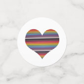 Confettis Coeur de câble de ruban arc-en-ciel (Petit recto)