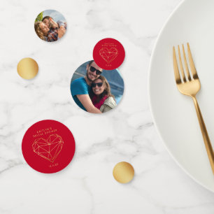 Confettis Cœur géométrique pour la Saint-Valentin Shower de