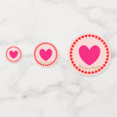 Confettis Coeur rouge magenta (Devant)