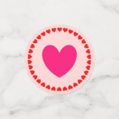 Confettis Coeur rouge magenta (Petit recto)