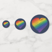 Confettis Coeurs arc-en-ciel (Devant)