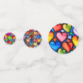 Confettis Coeurs arc-en-ciel (Devant)