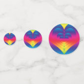 Confettis Coeurs arc-en-ciel imbriqués (Derrière)