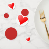 Confettis Coeurs d'amour rouges (Groupe)