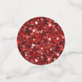 Confettis Coeurs de Parties scintillant Red Gold (Petit recto)