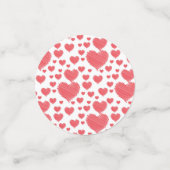 Confettis Coeurs de scintillement (Petit recto)