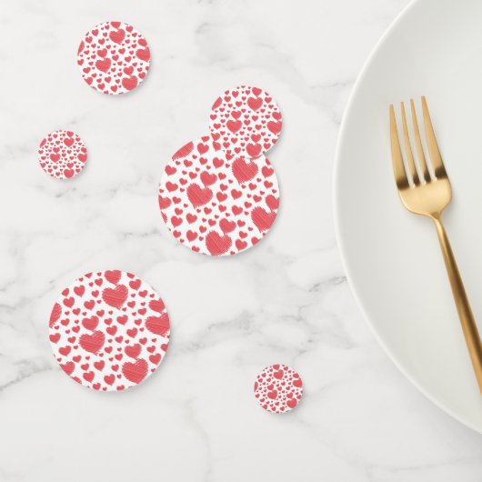 Confettis Coeurs de scintillement (Groupe)