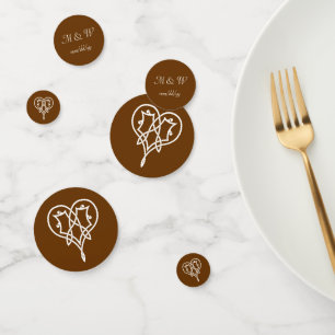 Confettis Coeurs de tressage celtique dans la table de choco