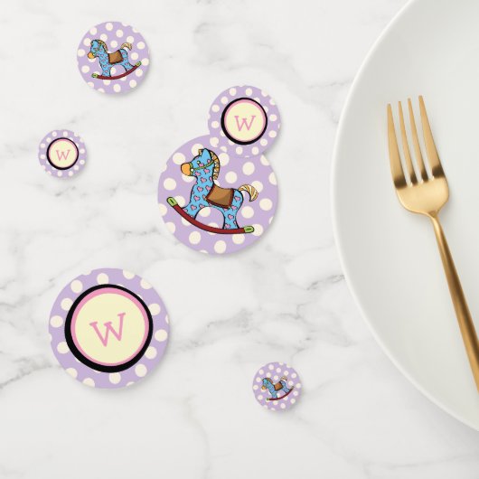 Confettis Coeurs délicieux Cheval Rocking (Groupe)