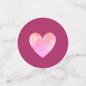 Confettis Coeurs et fleurs sur or rose (Petit recto)