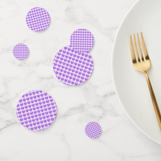 Confettis Coeurs pourpres (Groupe)